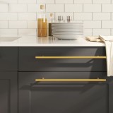 M&acirc;nere de dulap, 20 buc., auriu, 320 mm, oțel inoxidabil