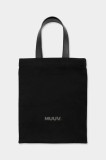 MUUV. geantă de bumbac ICONE culoarea negru