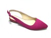 Balerini decupati din piele Lia Velvet Fucsia, 35 - 41, Fuchsia, Ingiro