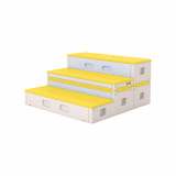 Bancuta modulara pentru gradinita Step Stool Yellow