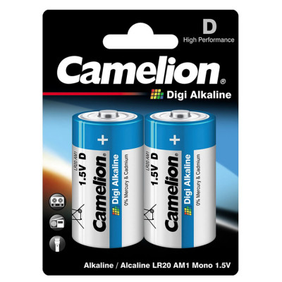 Baterii Alcaline D R20 1.5V Camelion Digi Blister 2 foto