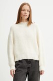American Vintage pulover din amestec de l&acirc;nă culoarea bej, cu turtleneck, EAST18Q