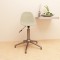 Scaun de birou pivotant, crem, material textil