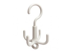 Umeras pentru haine, rotativ, alb, plastic, 13.5 x 7 cm