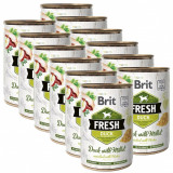 Cumpara ieftin Can Brit Fresh Duck with Millet 12 x 400 g