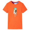 Tricou pentru copii, portocaliu &icirc;nchis, 116, vidaXL