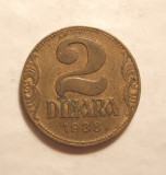 YUGOSLAVIA 2 DINARI 1938, Europa