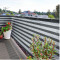 Paravan de balcon &ndash; cu dungi gri și albe &ndash; 5 x 0,9 m