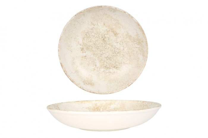 Bonna Farfurie ad&acirc;ncă - Nacrous - Porţelan - 25 cm (1300cc) - set de 6