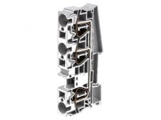 Term. &icirc;mbinare de șine 0,2-16mm2 3 borne gri ST TS35