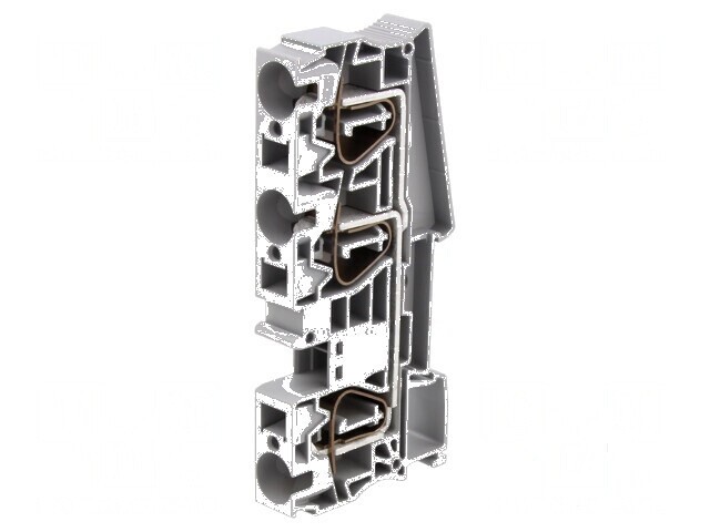 Term. &icirc;mbinare de șine 0,2-16mm2 3 borne gri ST TS35
