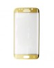 Folie Sticla Curbata 3D Gold Samsung Galaxy S6 Edge, Full Screen, 9H, AntiShock, 0.3mm