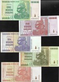 Rar! Set Zimbabwe 1 + 5 + 10 + 20 + 50 miliarde dolari dollars 2008, Africa