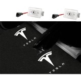 Lampi Portiere Auto TESLA, Holograma LED cu LOGO, Compatibile cu Model S, Model X, Model 3, Model Y