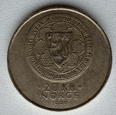 Norvegia - 20 Kroner 1999 - Akershus foto