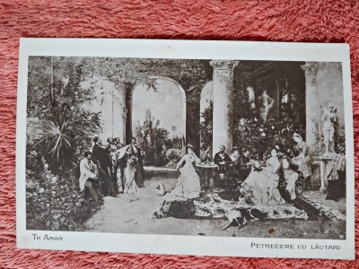 Carte postala, Petrecere cu lautari/Th. Aman foto