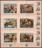 GUINEA - BISSAU 1976 , BICENTENAR AMERICAN ,PERSONALITATI, 2 COLITE NESTAMPILATE