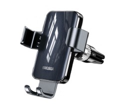 Suport Auto Telefon Kakusiga KSC-1496 Mechanical Gravity Lock prindere grila ventilatie, Negru