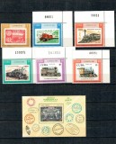 Cuba 1987 - Locomotive, timbru pe timbru, serie si colita neuzata