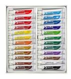 Vopsele acrilice artistice multicolore 24 tuburi, Oem