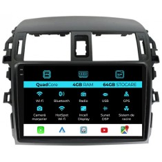 Navigatie Dedicata Toyota Corolla (2006-2013),QuadCore, 9Inch, 4Gb Ram, 64Gb Stocare, Carplay