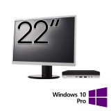 Pachet PC Refurbished HP ProDesk 600 G4 Mini, Intel Core i5-8500T 2.10 - 3.50GHz, 8GB DDR4, 256GB SSD + Monitor 22 Inch + Windows 10 Pro NewTechnology