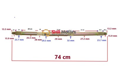 Ax spate ATV 107 / 110 / 125 cm3 (model 1) foto