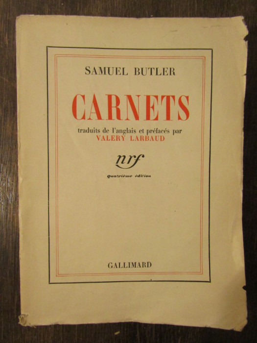 CARNETS-SAMUEL BUTLER