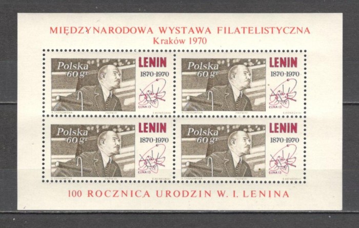 Polonia.1970 Expozitia filatelica CRACOVIA-Bl. MP.82