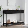 VidaXL Măsuță consolă, negru, 100x34,5x75 cm, lemn compozit 834170