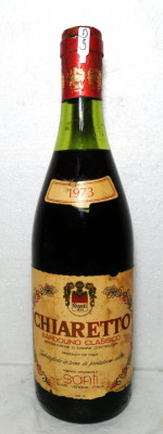 D 9-vin ROSU CHIARETTO BARDOLINO CLASSICO, DOC, recoltare 1973 CL 72, GR 12 foto