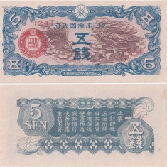 1940 , 5 sen ( P-M9 ) - China - stare aUNC