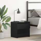 vidaXL Dulap de noapte Stejar Negru 40 x 30 x 39 cm Lemn compozit