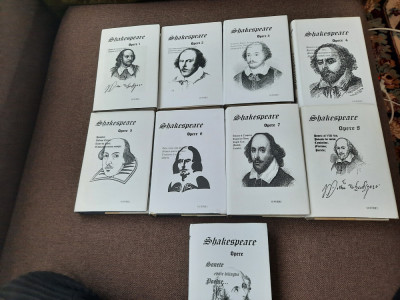 WILLIAM SHAKESPEARE TEATRU OPERE COMPLETE 9 VOL-SUPRACOPERTI IMPECABILE UNIVERS foto