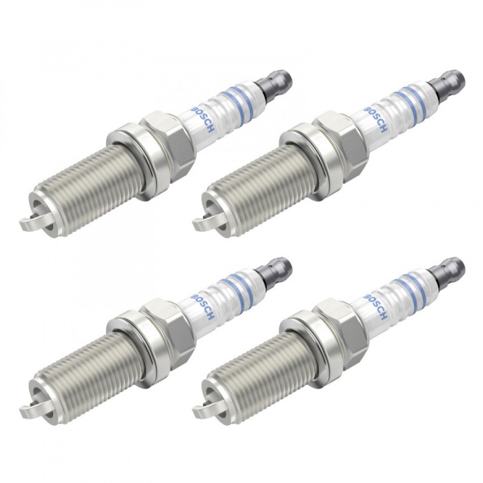 Set 4 bujii scanteie Bosch pentru Citroen C3, Xsara, Fiat Scudo, Hyundai ix35, Santa Fe, Sonata, Kia Sorento, Sportage, Nissan Almera, Micra, Primera,