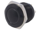 ONPOW Intrerupator Antivandalism LED 6V IP65 Aluminiu Negru Iluminare Albastra