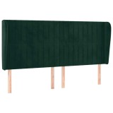 Cumpara ieftin Tablie pat cu aripioare verde inchis 203x23x118/128cm catifea