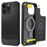 Cumpara ieftin Husa pentru iPhone 15 Pro Max, Spigen Rugged Armor MagSafe, Black