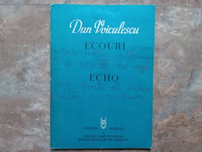 ECOURI - ECHO Coruri pentru copii - vol. III - DAN VOICULESCU, 1992 foto