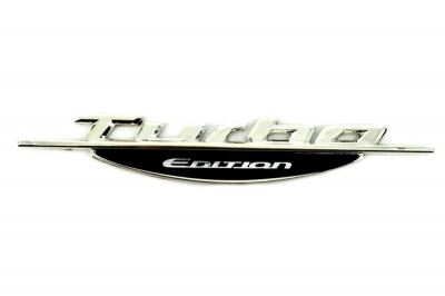 Emblema auto TURBO EDITION (reliefata 3D) - cu banda adeziva foto