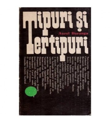 Aurel Baranga - Tipuri si tertipuri - Dosar de fise pentru o foto