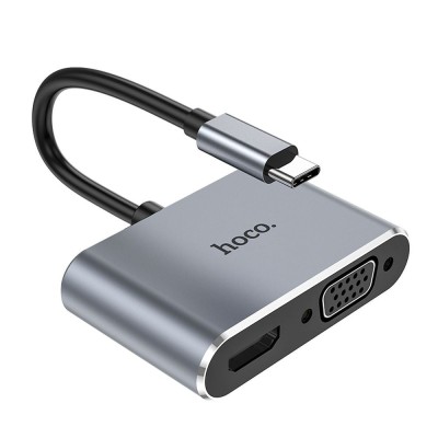 Adaptor HOCO HUB Tip C la HDTV+VGA+USB3.0+PD100W+HDMI HB30 HB30 foto