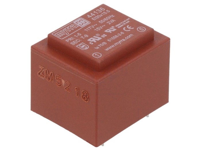 Transformator &Icirc;ncapsulat 2VA 117VAC 15V PCB