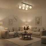 Lustra LED TRION 24W neagra cu 3 temperaturi de lumina, metal si acril