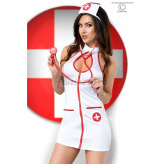 White Sexy Nurse Costume Dress CR 3854 - S/M foto