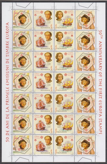 2005 Columb, Europa, 2 coli - dnt.+ndt. - nr. 1691 si 1691a, 287 lei pret lista