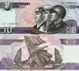 Bancnota Coreea de Nord 10 Won, 2002, UNC, Asia, Numismatica