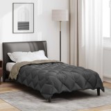 vidaXL Duvet de iarnă Gri deschis și antracit 220 x 155 cm Microfibră 42025759