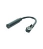 Cablu adaptor auto antena DIN soclu - ISO mufa in unghi cu cablu 15cm 4CarMedia ZRS-AA-4