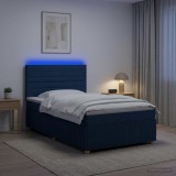 Cumpara ieftin Pat cu arcuri LED si saltea albastru 80 x 200 cm Tesatura